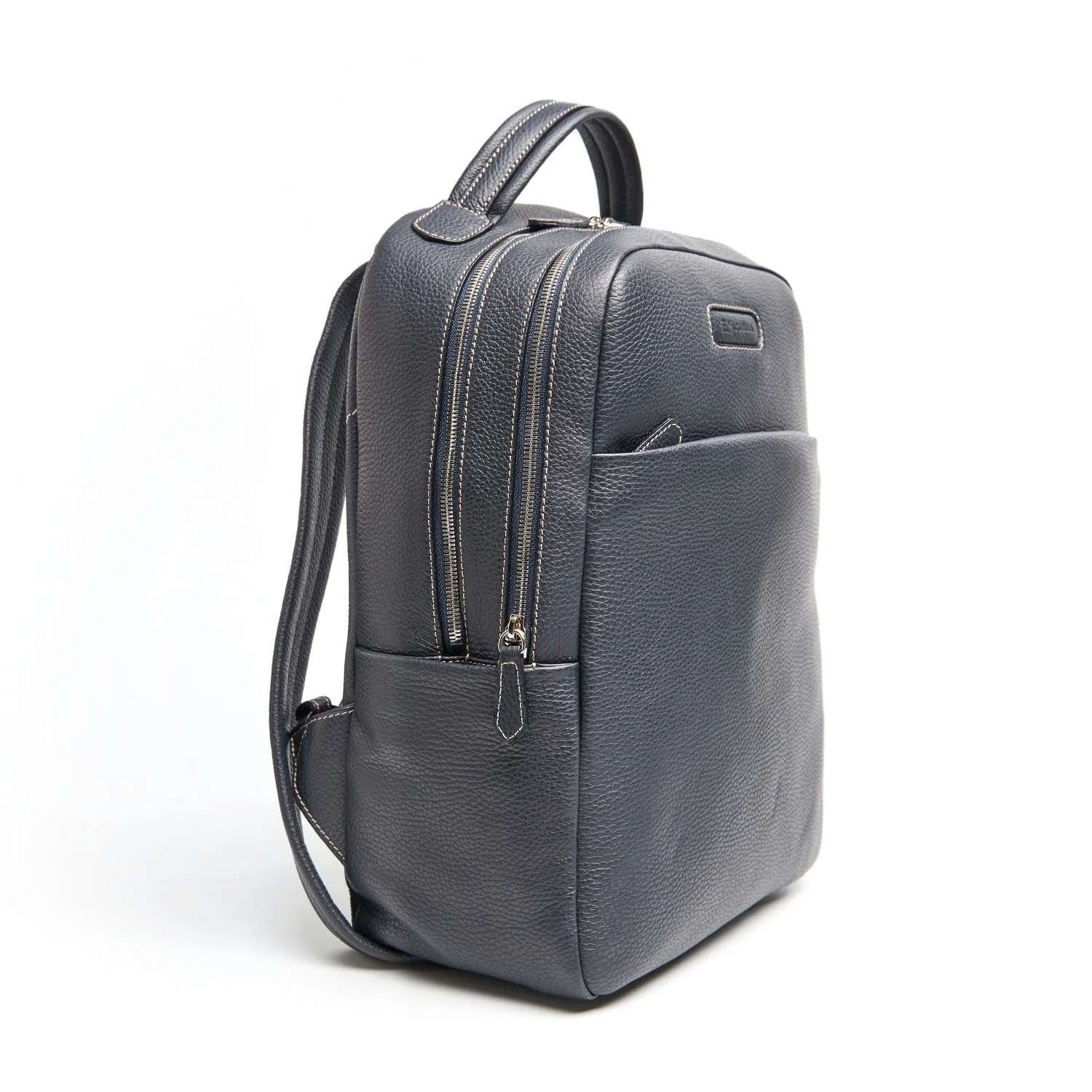 BACKPACK IN BLUE LEATHER - Image 4