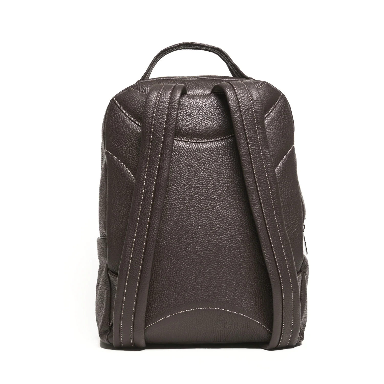 BACKPACK IN DARK BROWN LEATHER - Image 3