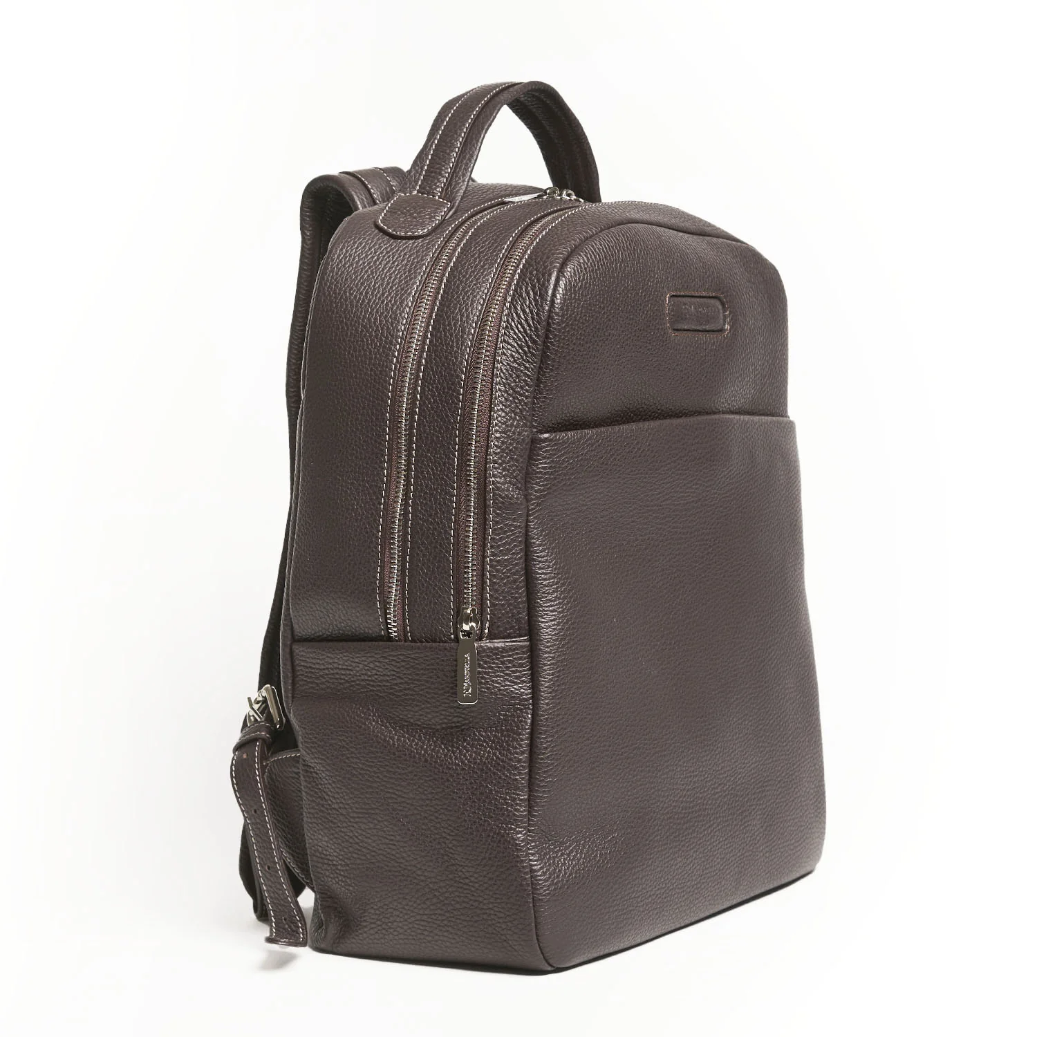 BACKPACK IN DARK BROWN LEATHER - Image 4