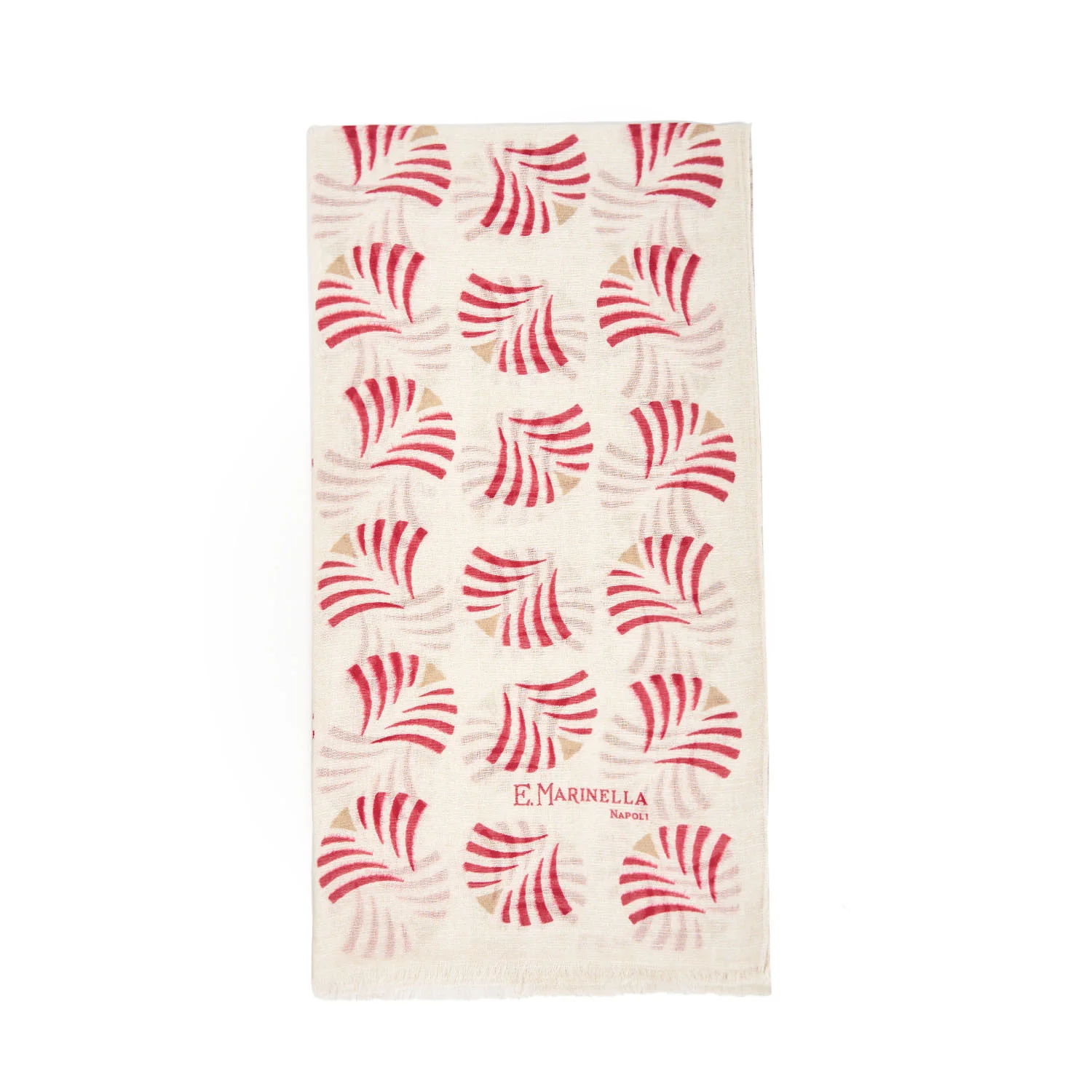 BEIGE COTTON AND LINEN SCARF - Image 3