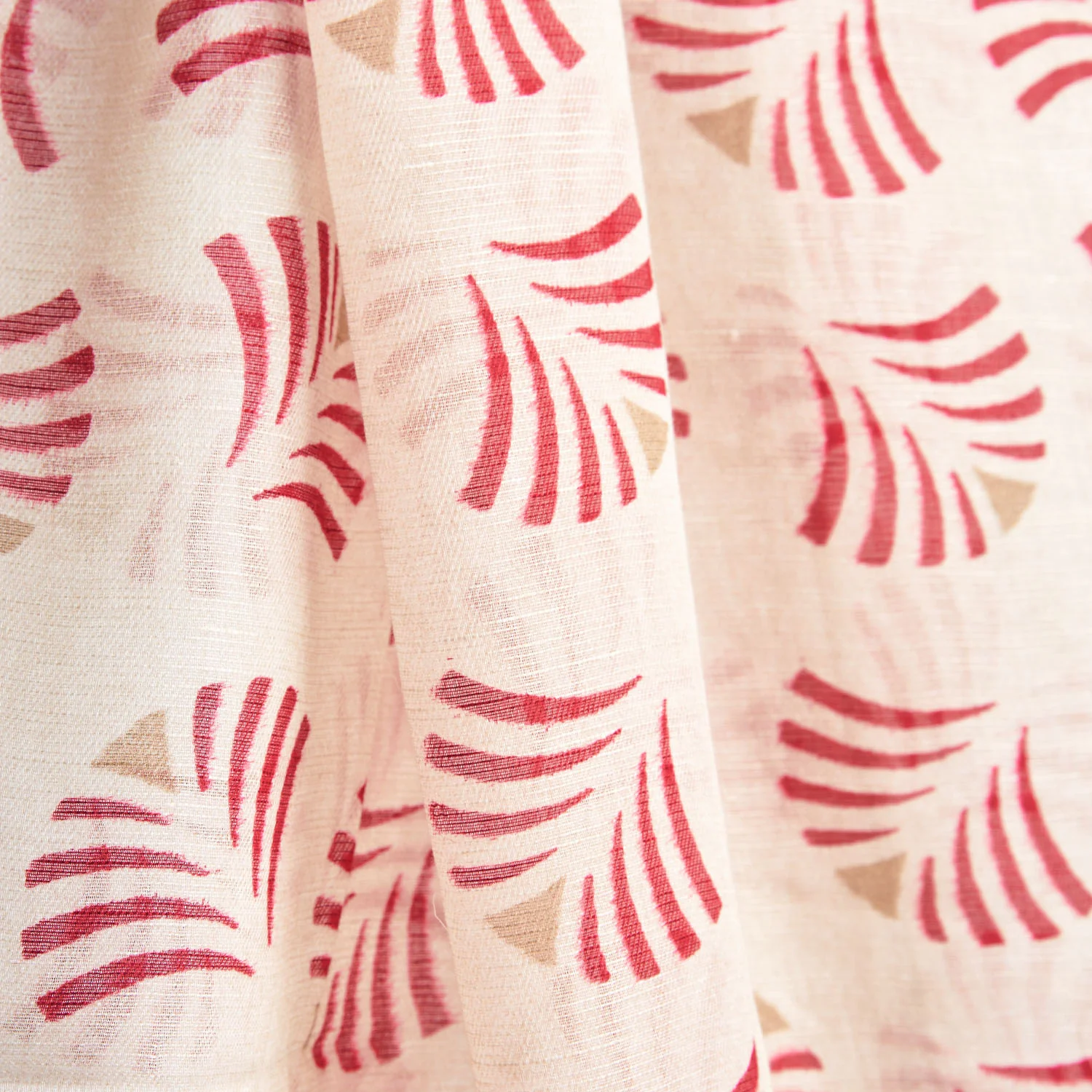 BEIGE COTTON AND LINEN SCARF - Image 4