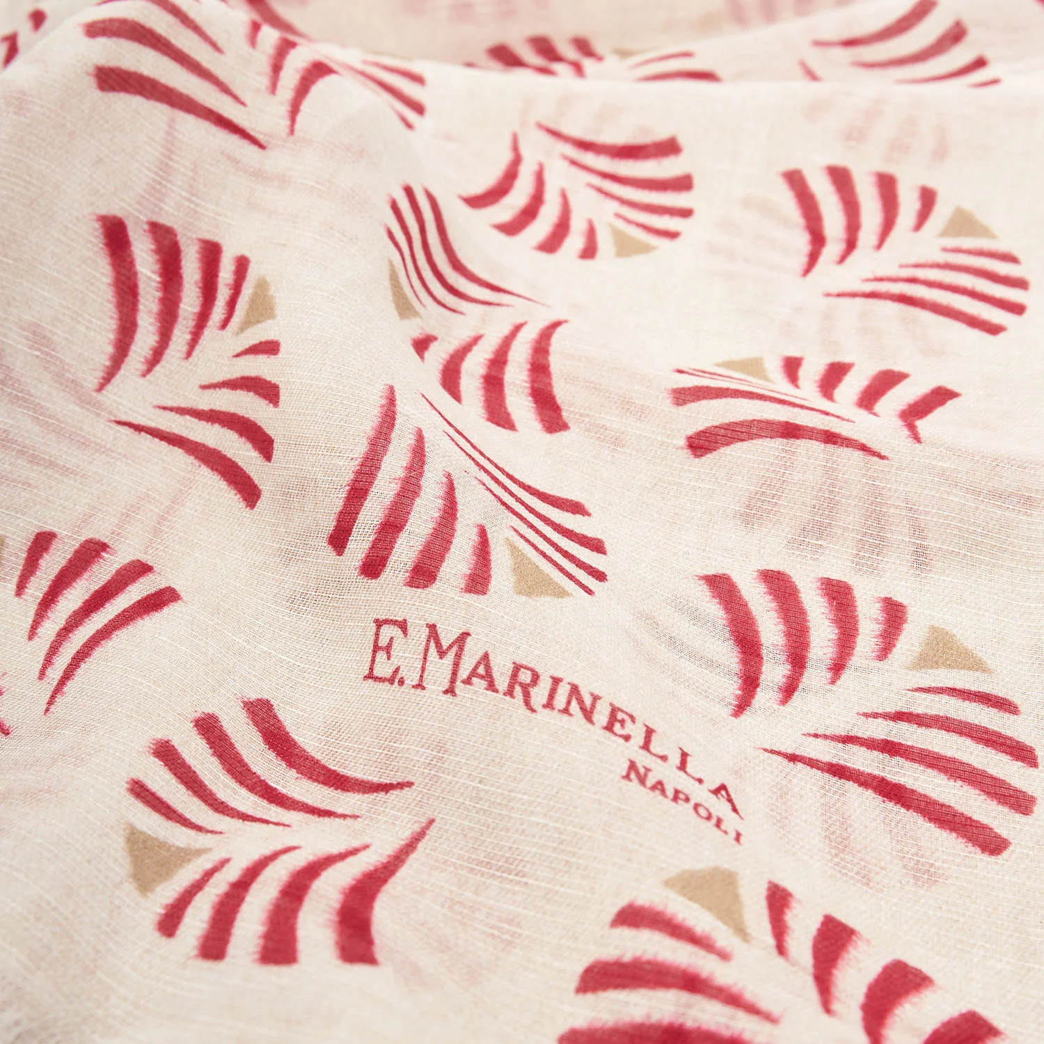 BEIGE COTTON AND LINEN SCARF - Image 5