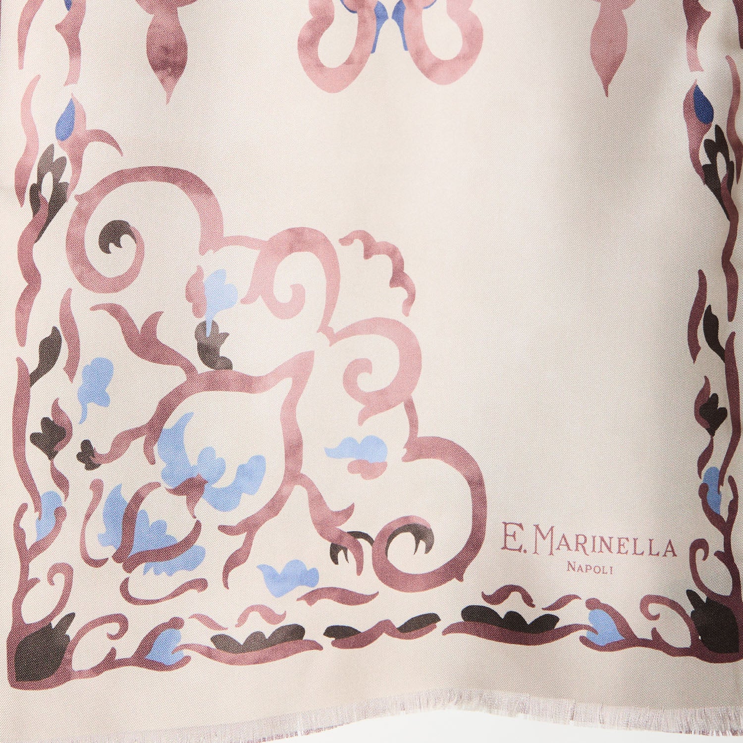 BEIGE DOUBLE SILK SCARF - Image 3