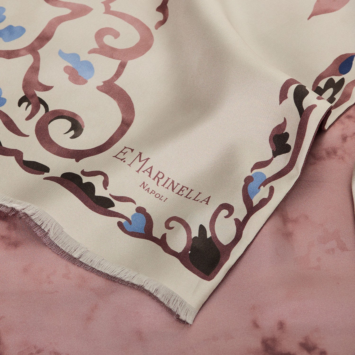 BEIGE DOUBLE SILK SCARF - Image 4