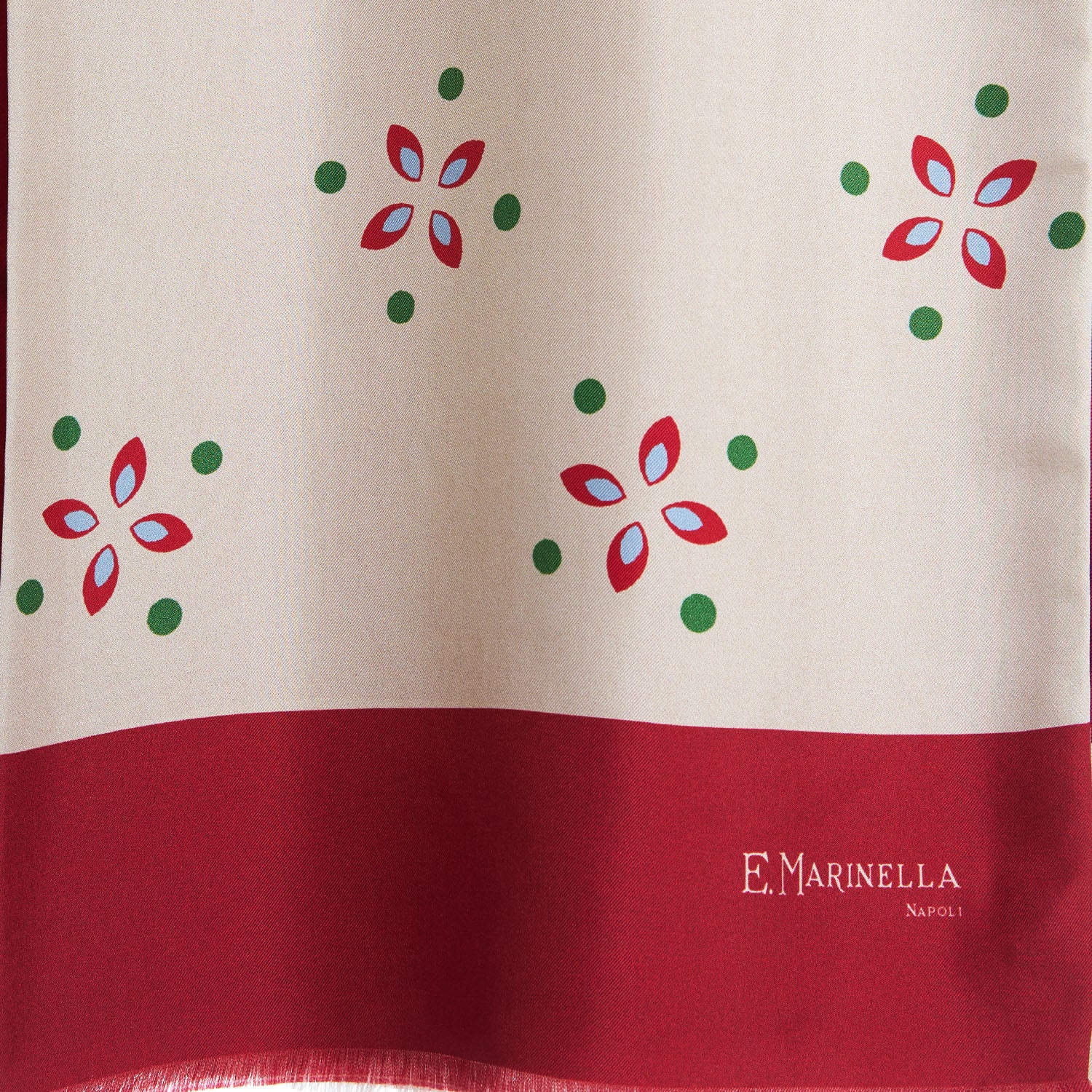 BEIGE DOUBLE SILK SCARF - Image 3