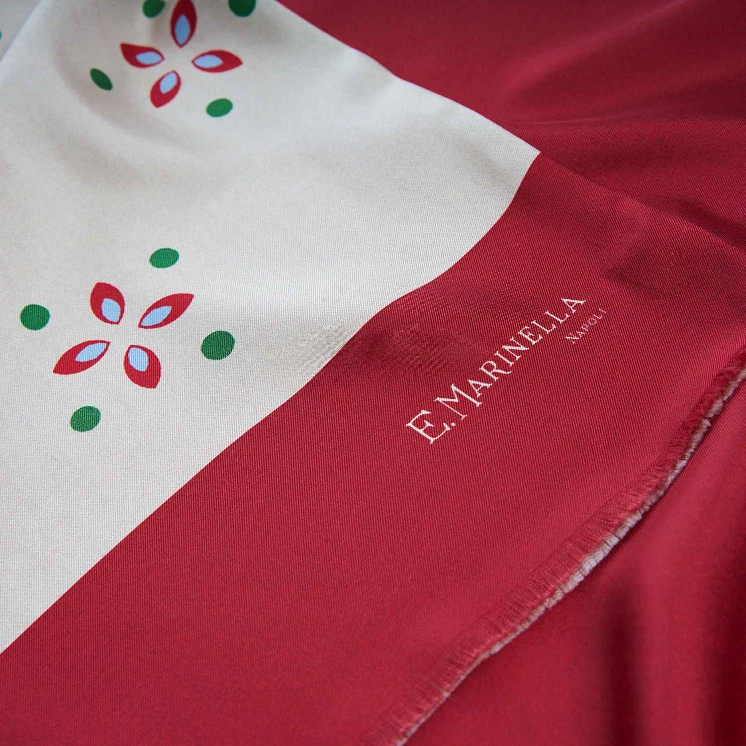 BEIGE DOUBLE SILK SCARF - Image 4