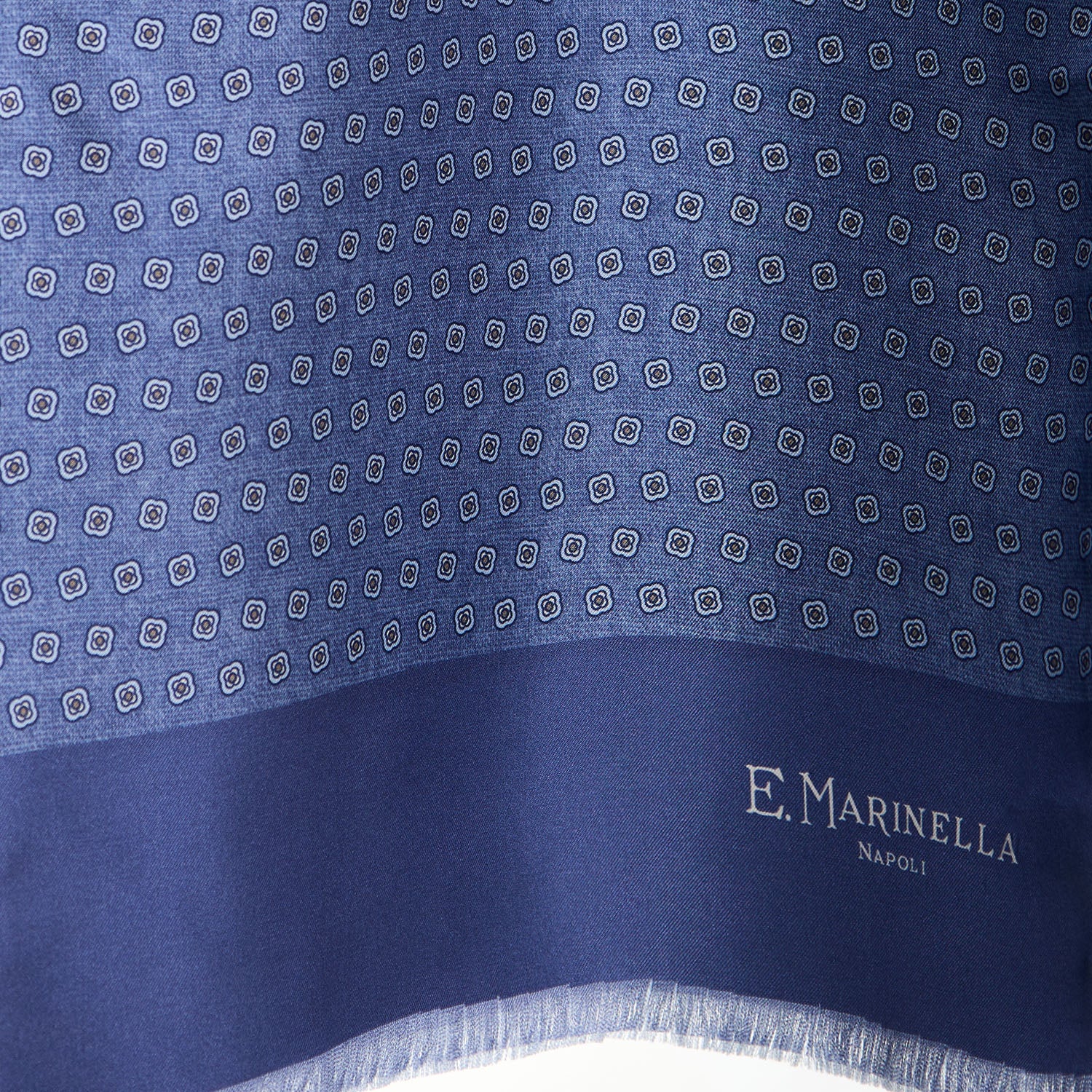 BLUE DOUBLE SILK SCARF - Image 3