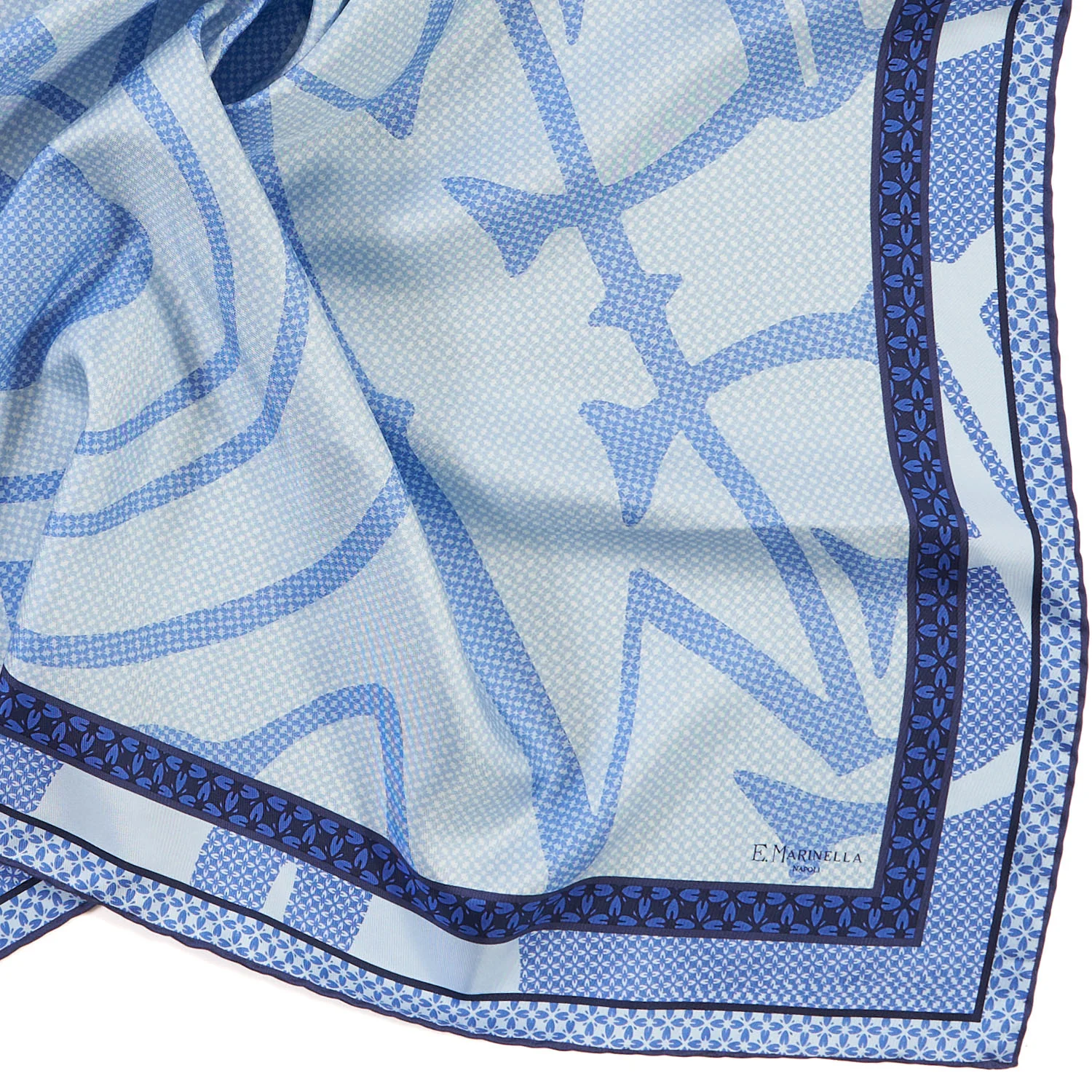 BLUE SILK SCARF 90 - Image 5