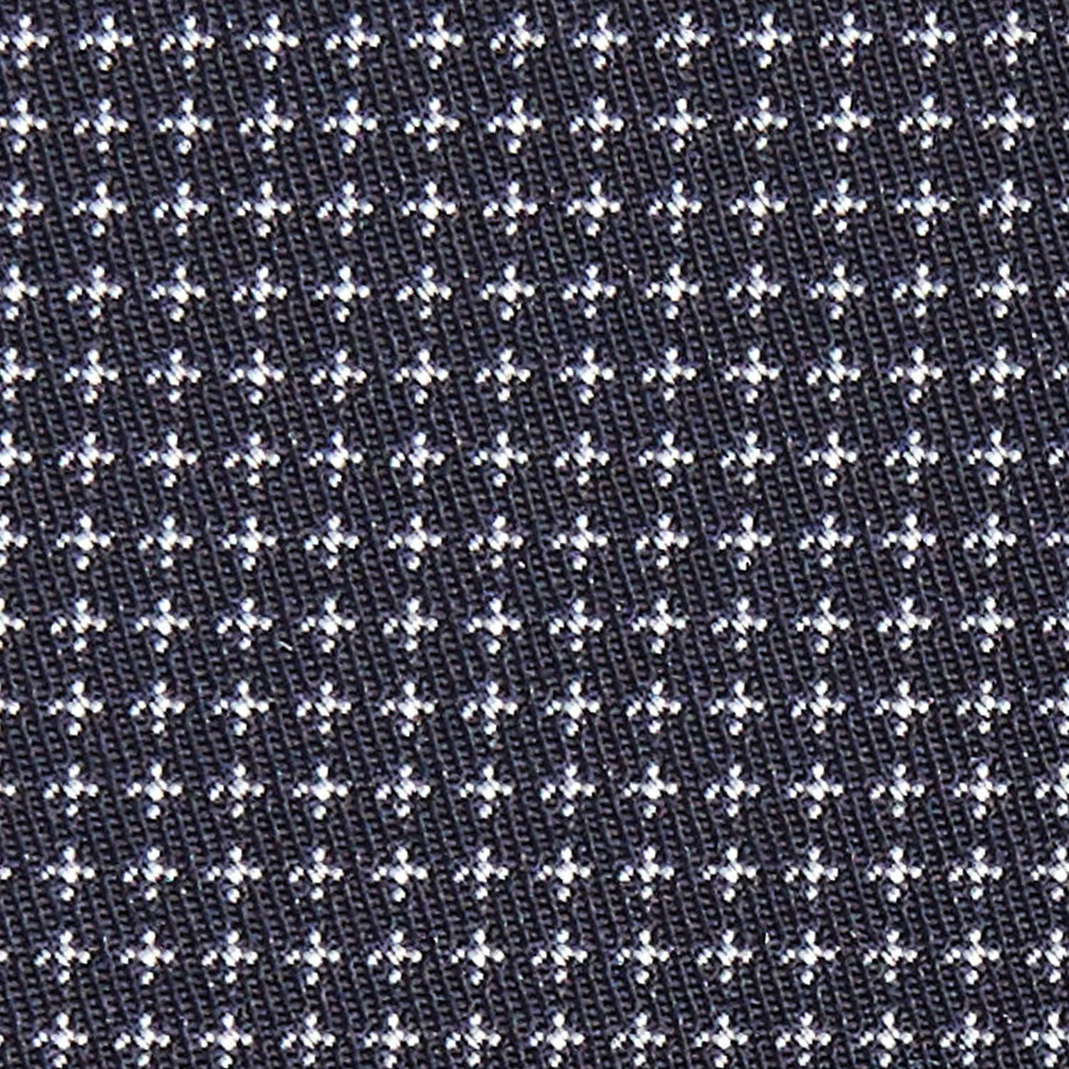 DARK BLUE CEREMONIAL JACQUARD SILK TIE - Image 5