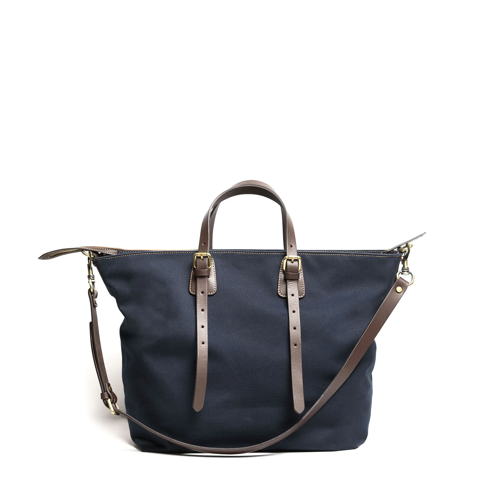 DARK BLUE CANVAS WEEKEND BAG - Image 3