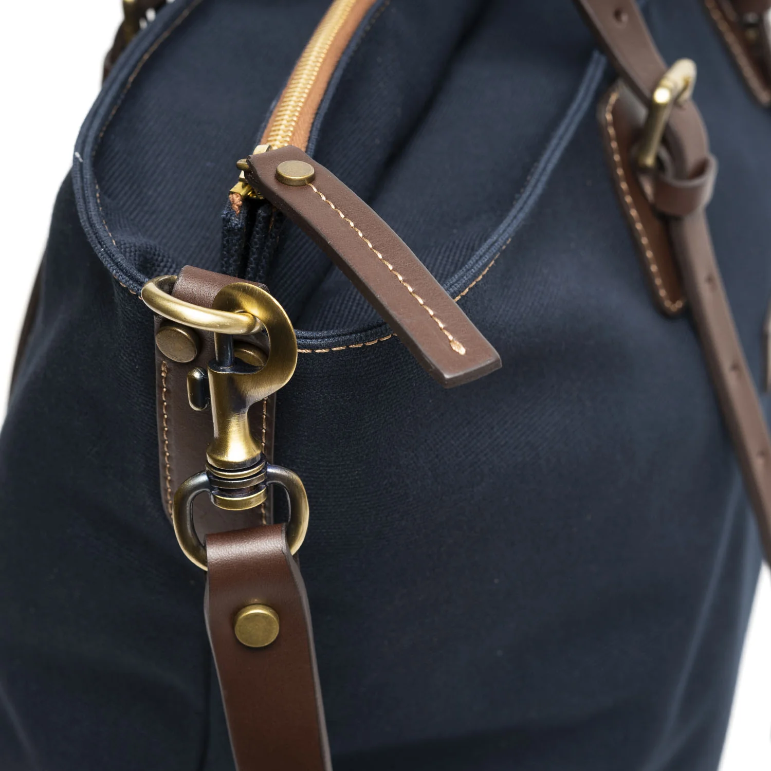 DARK BLUE CANVAS WEEKEND BAG - Image 4