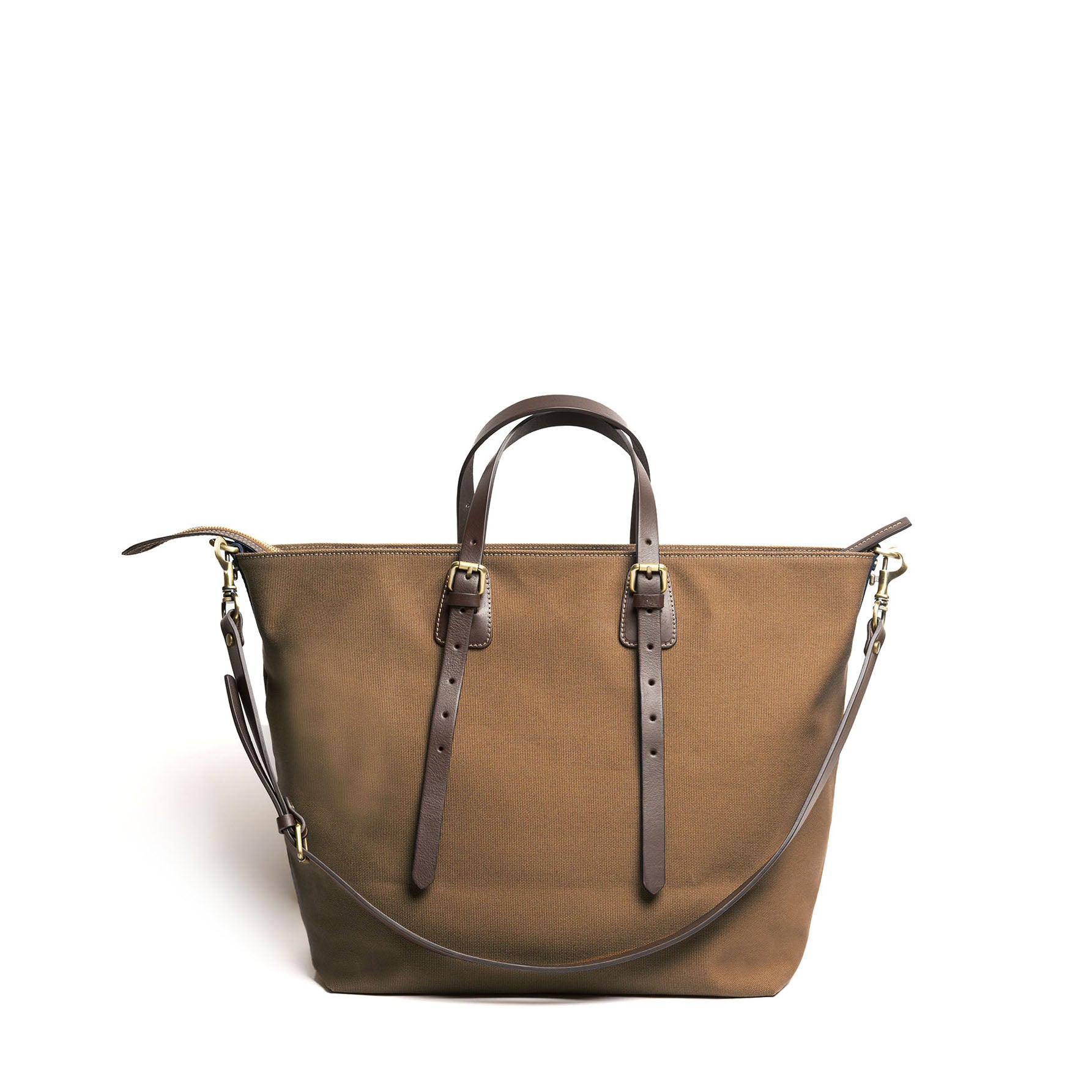 DARK BROWN CANVAS WEEKEND BAG - Image 3