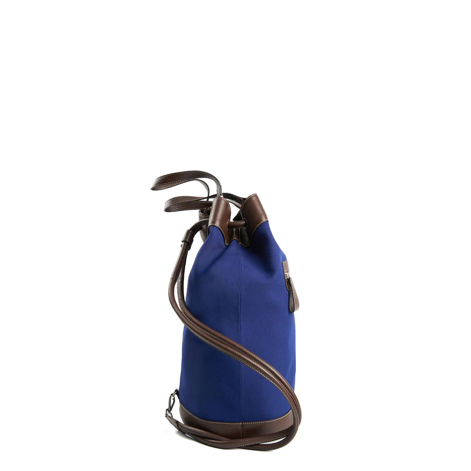 DARK BLUE AND DARK BROWN GIAN MIDI BAG - Image 3