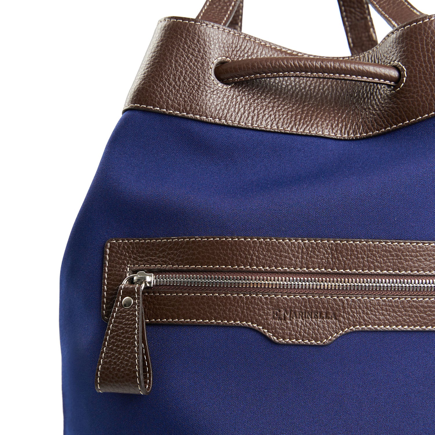DARK BLUE AND DARK BROWN GIAN MIDI BAG - Image 5