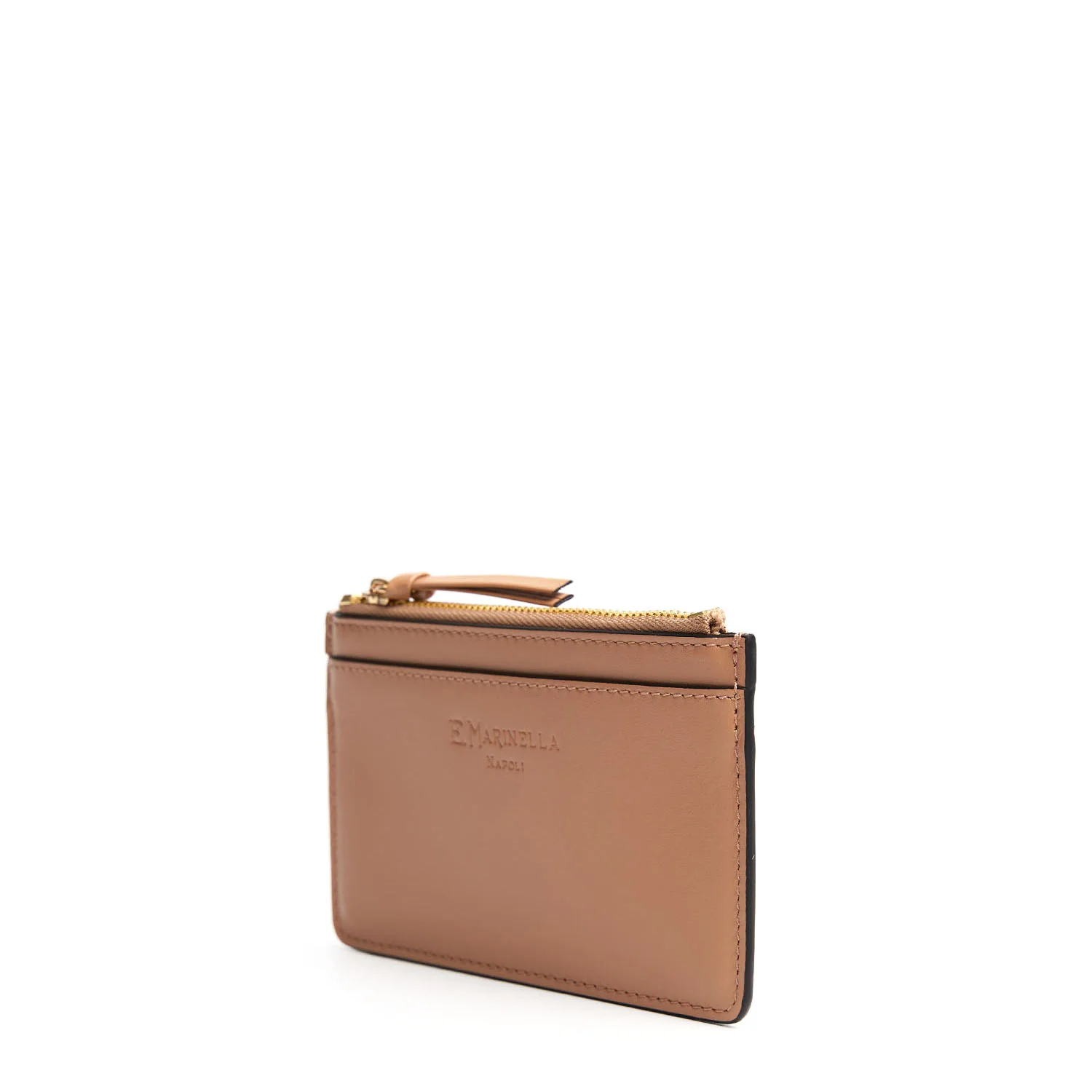 LIGHT BROWN ZIP CREDIT CARD HOLDER - Image 3
