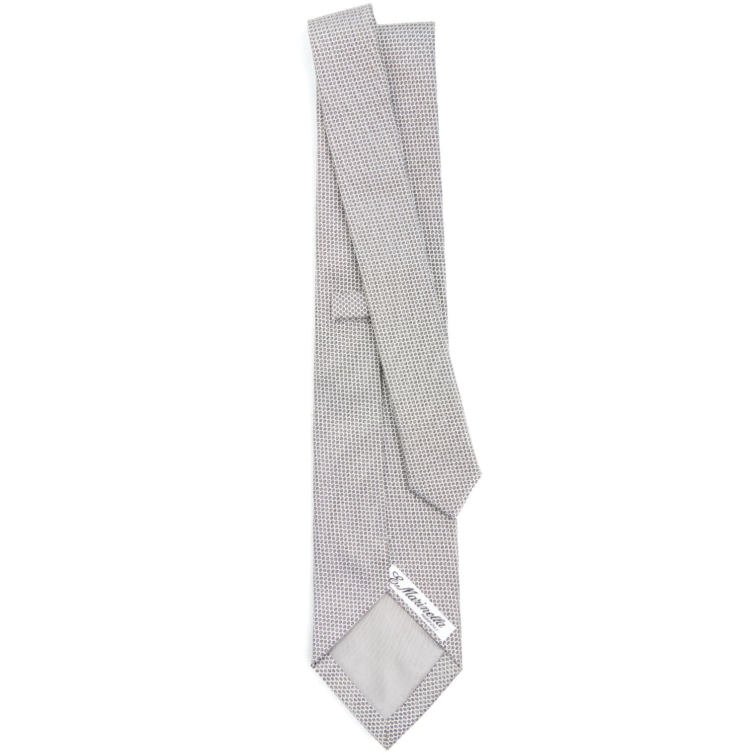 LIGHT GREY CEREMONIAL JACQUARD SILK TIE - Image 3