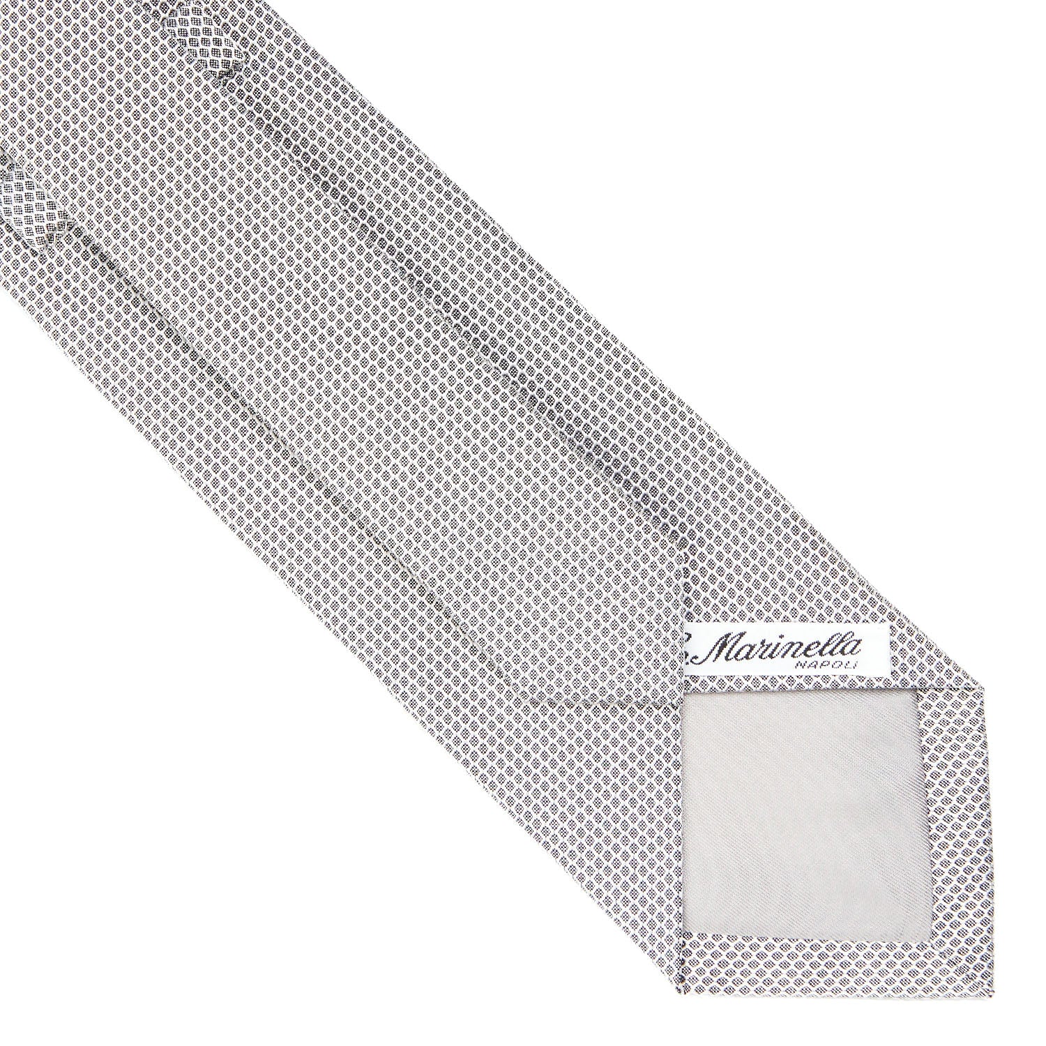LIGHT GREY CEREMONIAL JACQUARD SILK TIE - Image 4