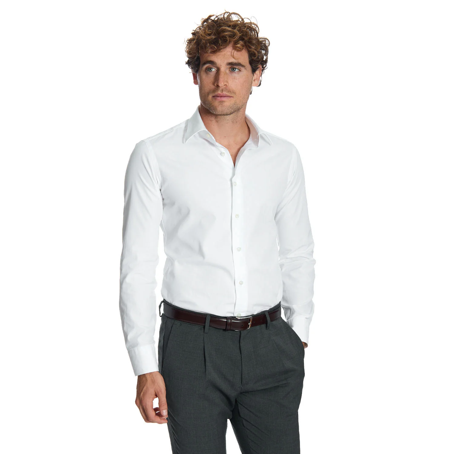 SLIM WHITE CLASSIC SHIRT - Image 8