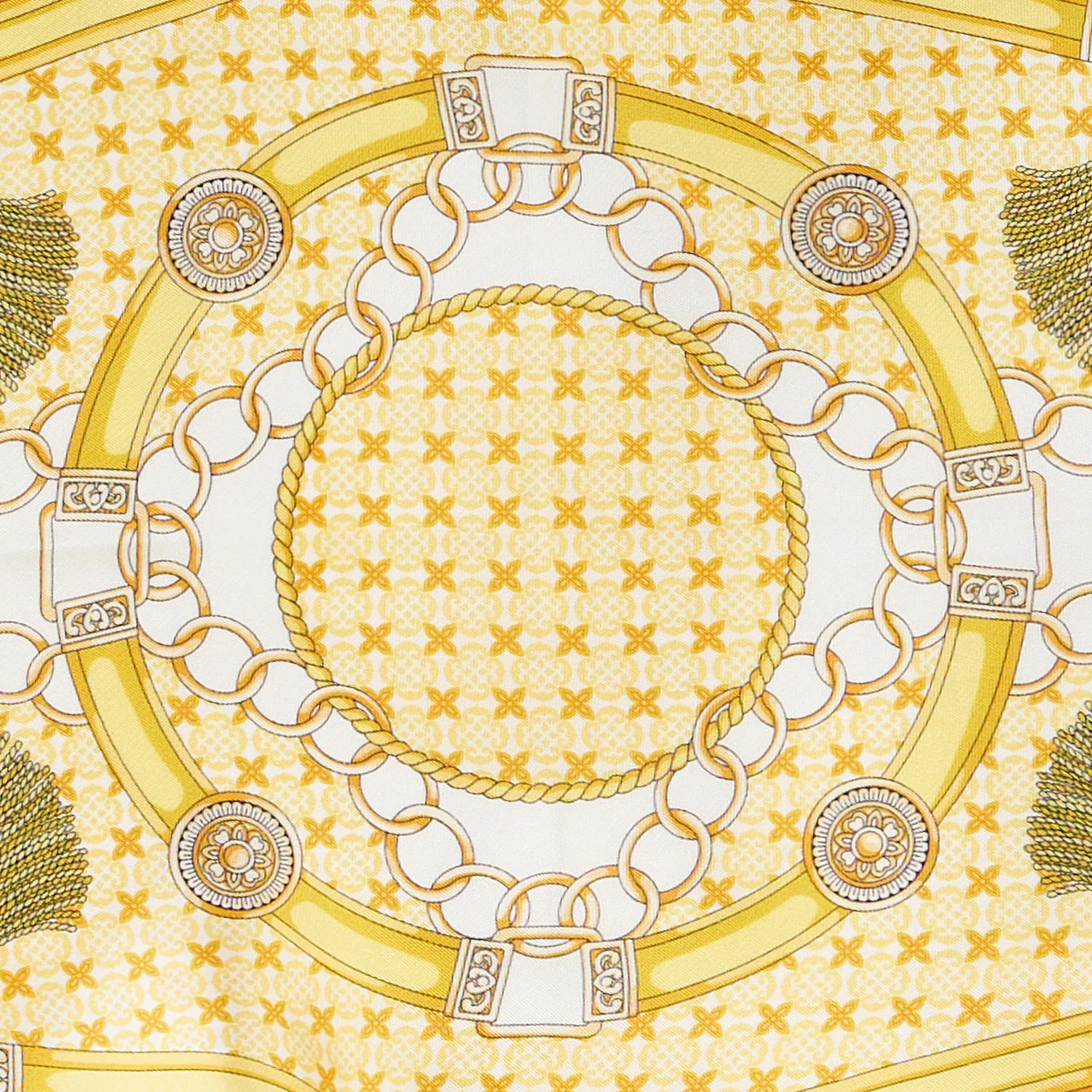 YELLOW SILK DIAMOND SHAPE SCARF - Image 4