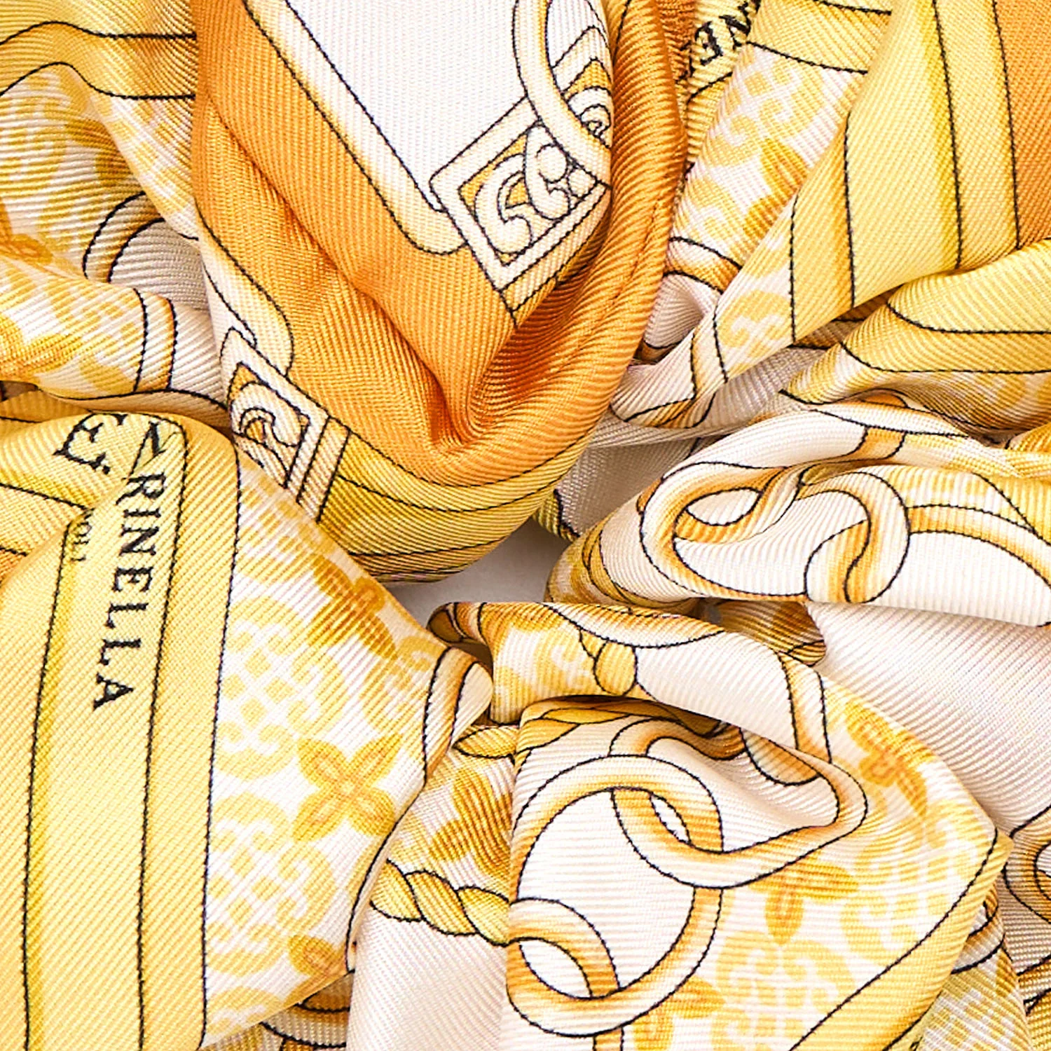 YELLOW SILK SCRUNCHIE - Image 3